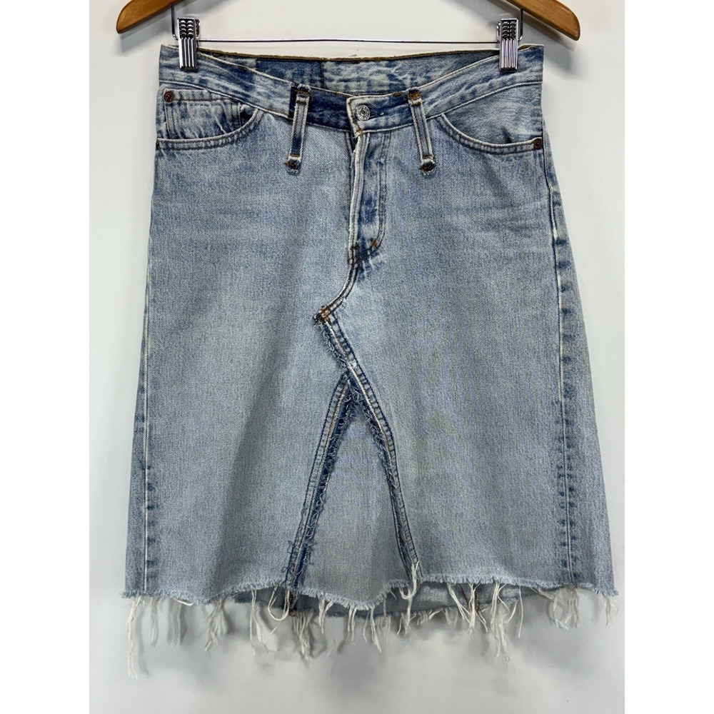 J Bush Hollywood Creations restyled Women's 29 Levi's Button Fly Jean Skirt